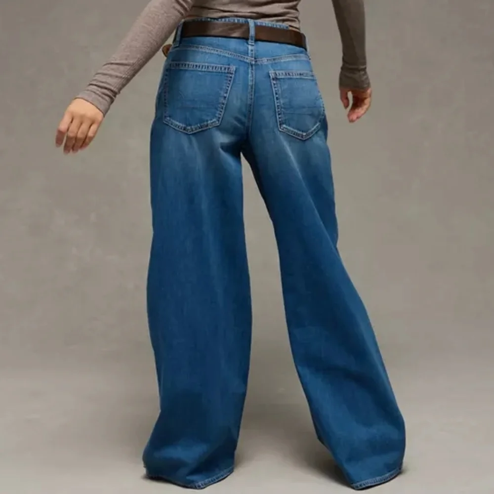 American Eagle Dreamy Drape Ultra Wide Leg High Rise Slouchy Jeans - Picture 2 of 15